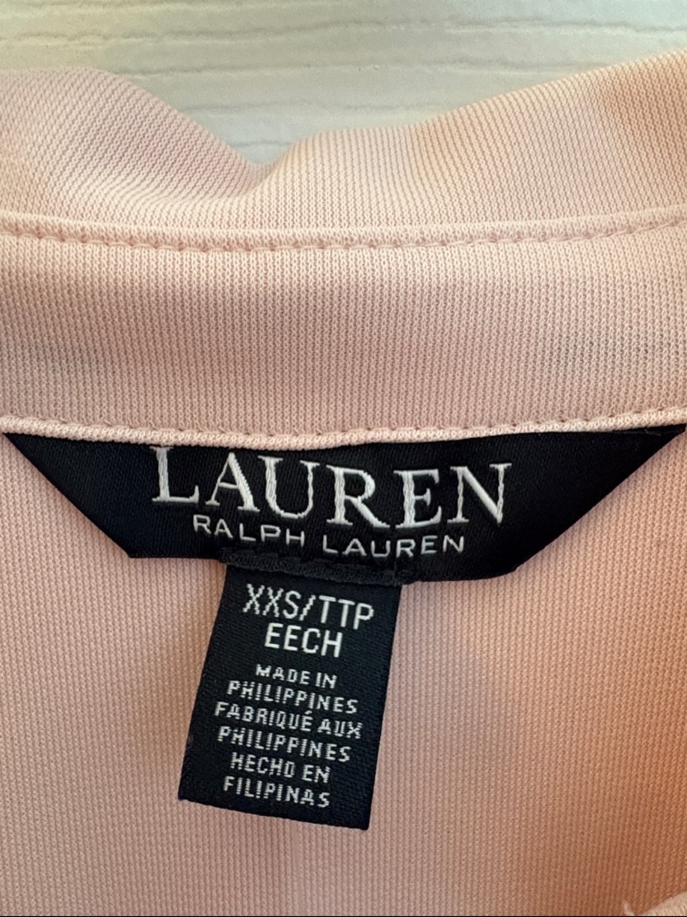 Lauren Ralph Lauren NWT pale Pink Button-Up Blouse size XXS brand new - Picture 2 of 8